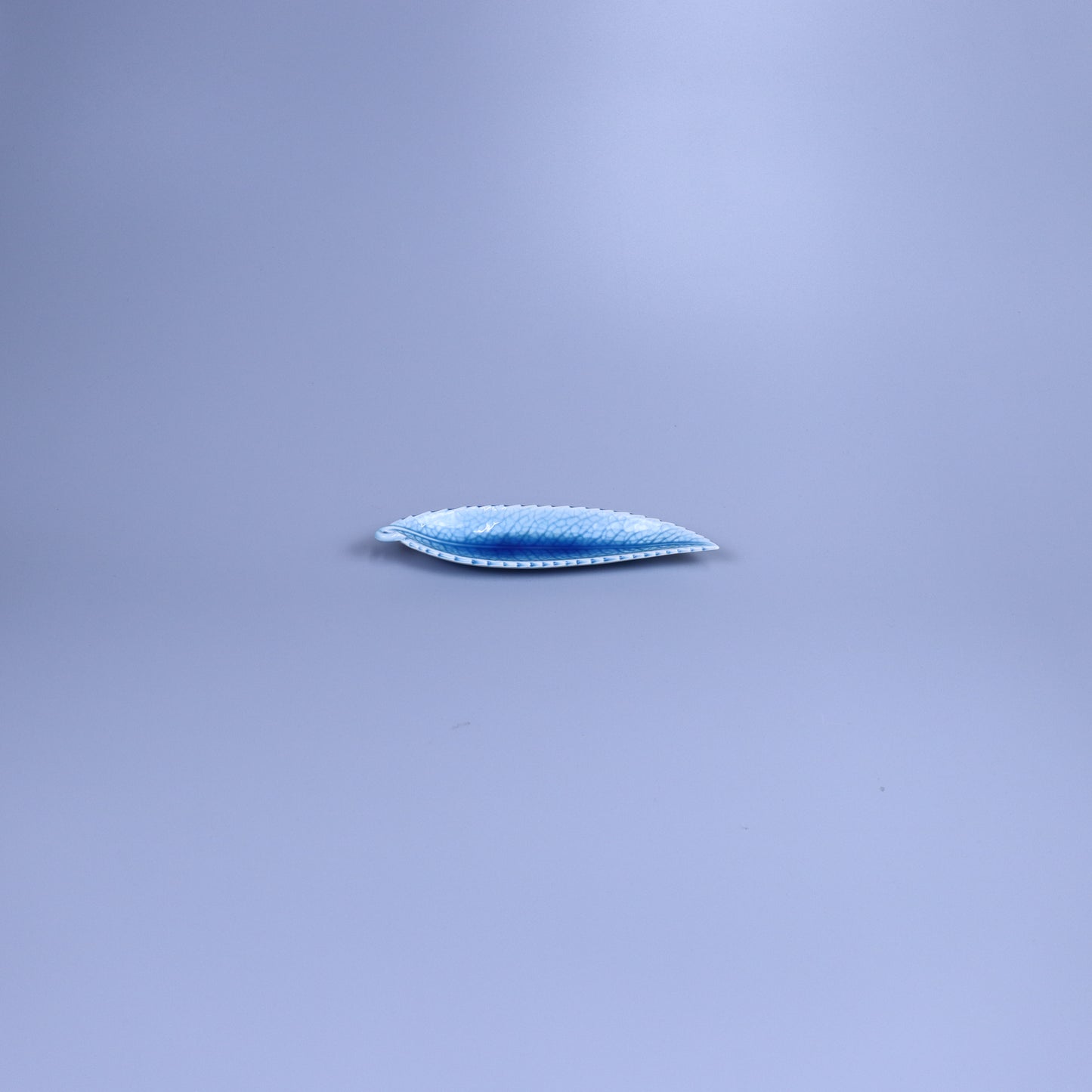 小付笹葉型 スカイブルー 21cm