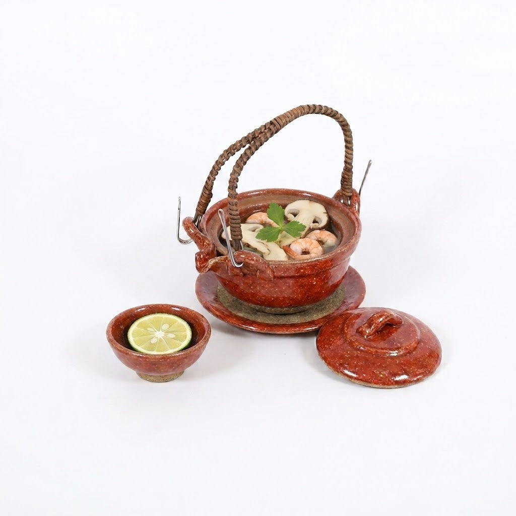 土瓶蒸し赤楽 レッド 13cm