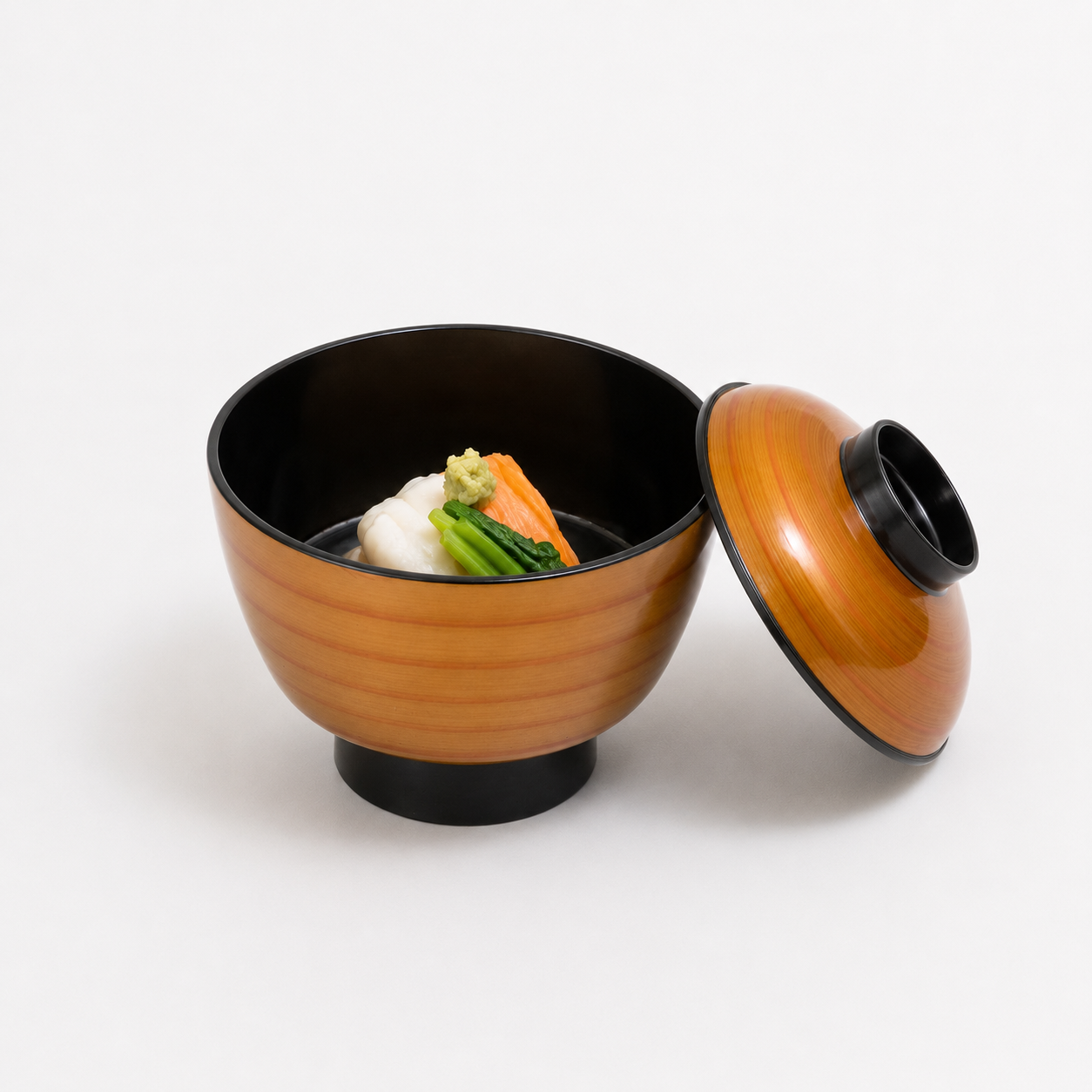 吸物椀設楽アップルライン オレンジ 10cm