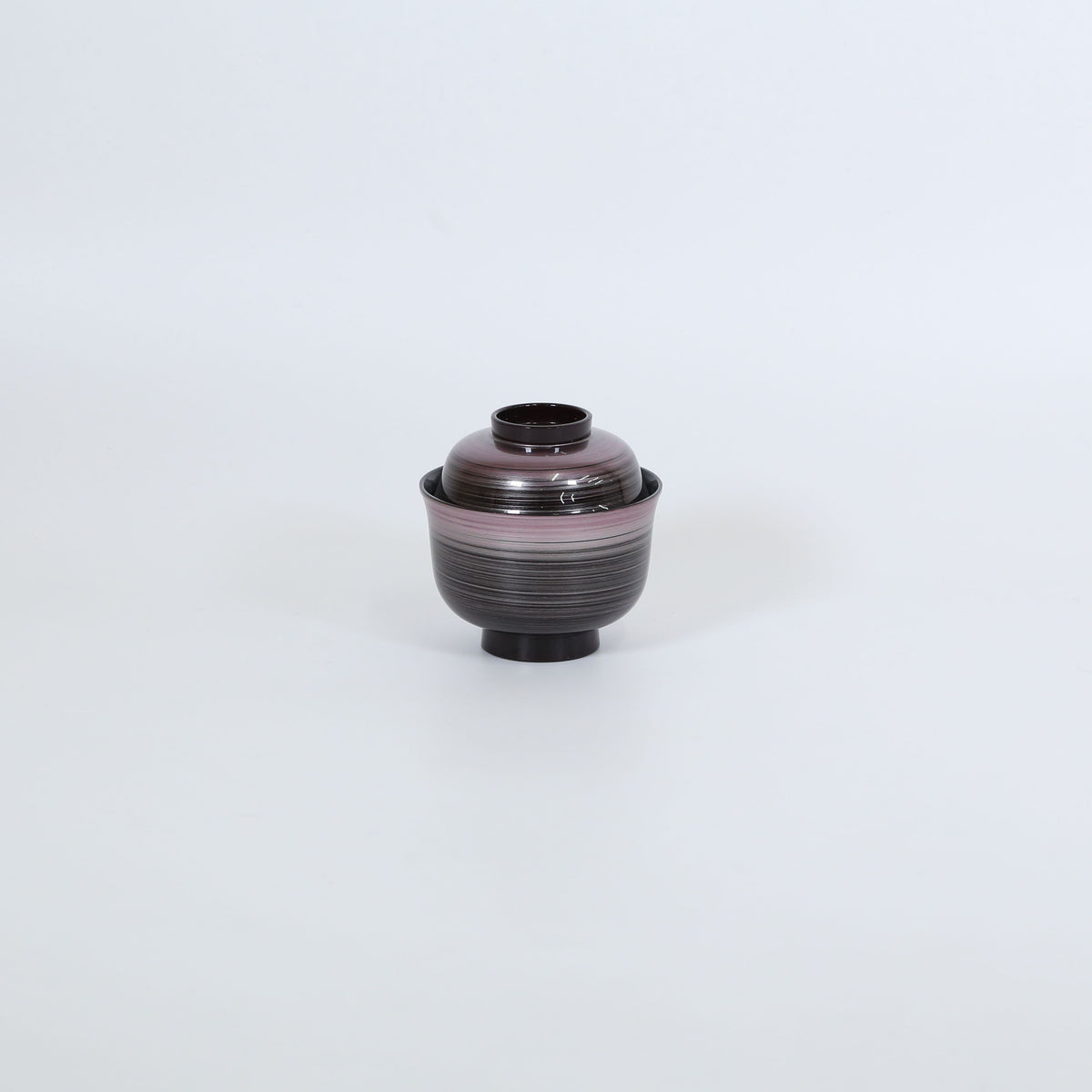 吸物椀羽反エビス椀紫刷毛目 パープル 10cm