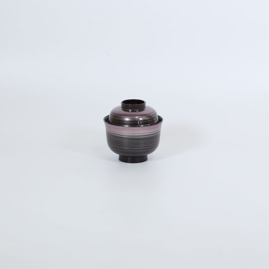 吸物椀羽反エビス椀紫刷毛目 パープル 10cm