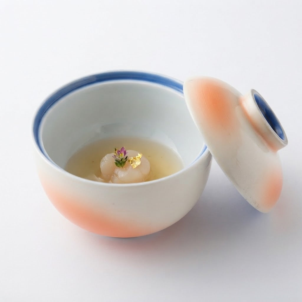 小蓋物あけぼの オレンジ 10cm