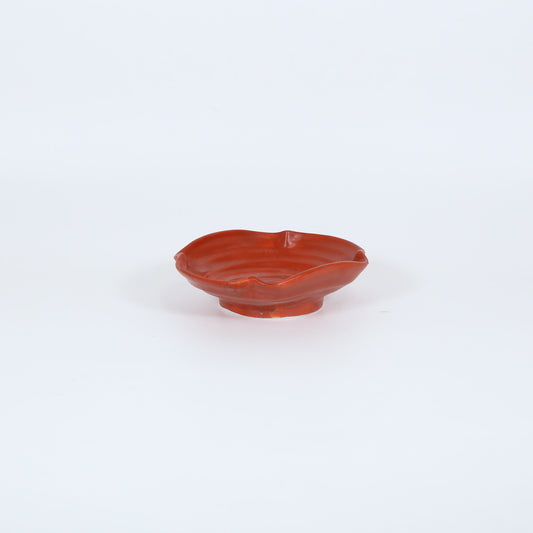 向付木甲ベンガラ レッド 17cm