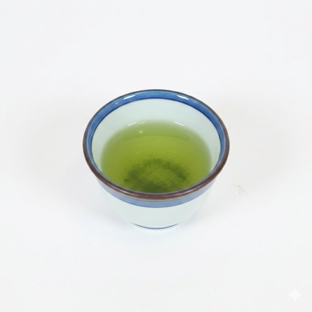 湯呑錆呉須巻反千茶 ホワイト 10cm