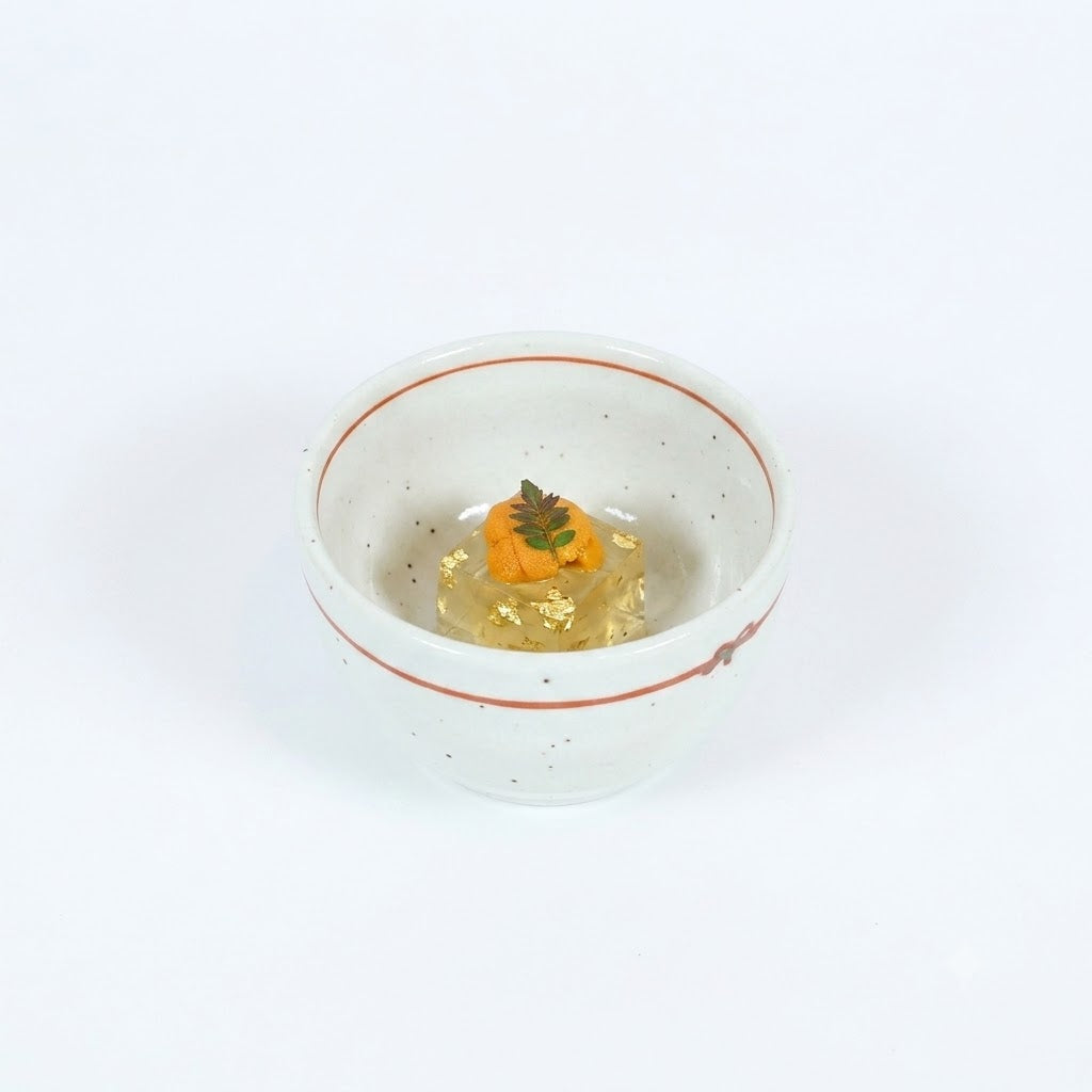 深口小鉢粉引花 ホワイト 11cm