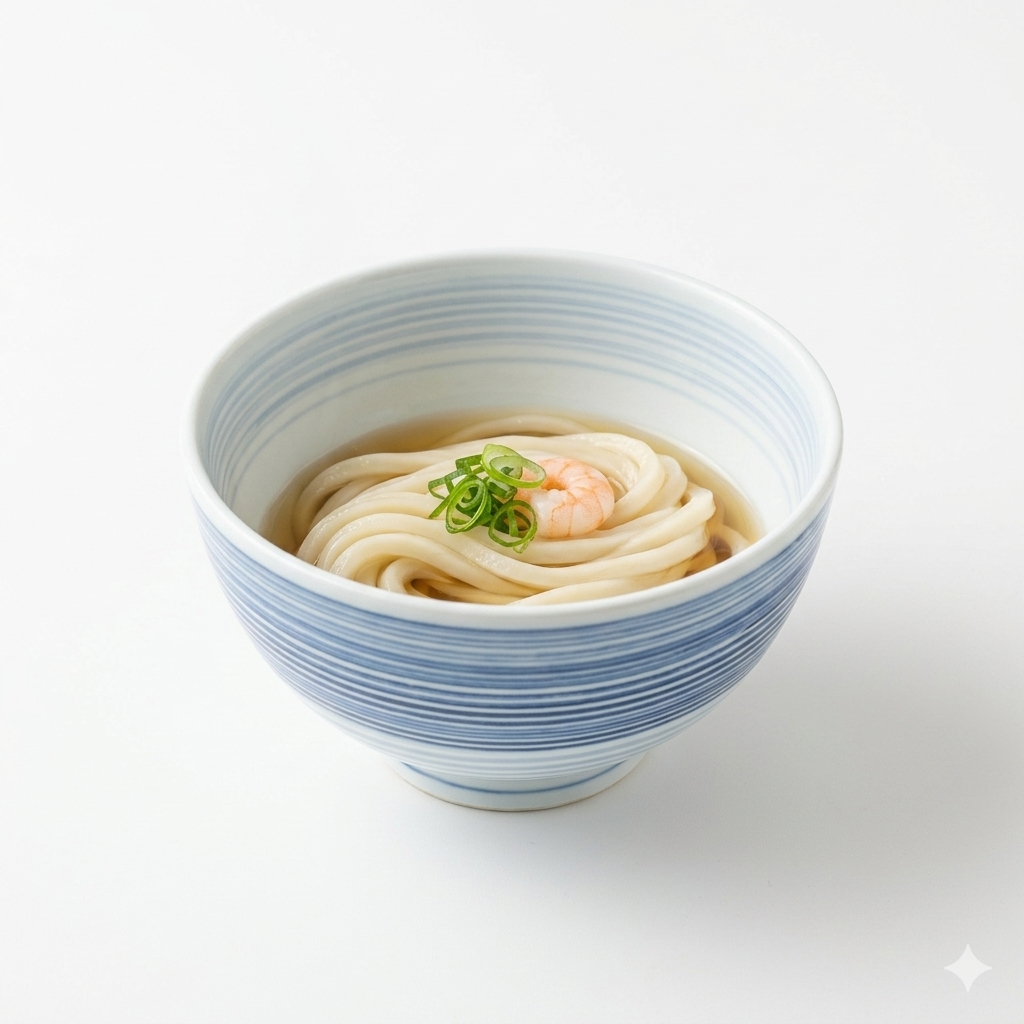 うどん丼呉須ライン ホワイト 16cm