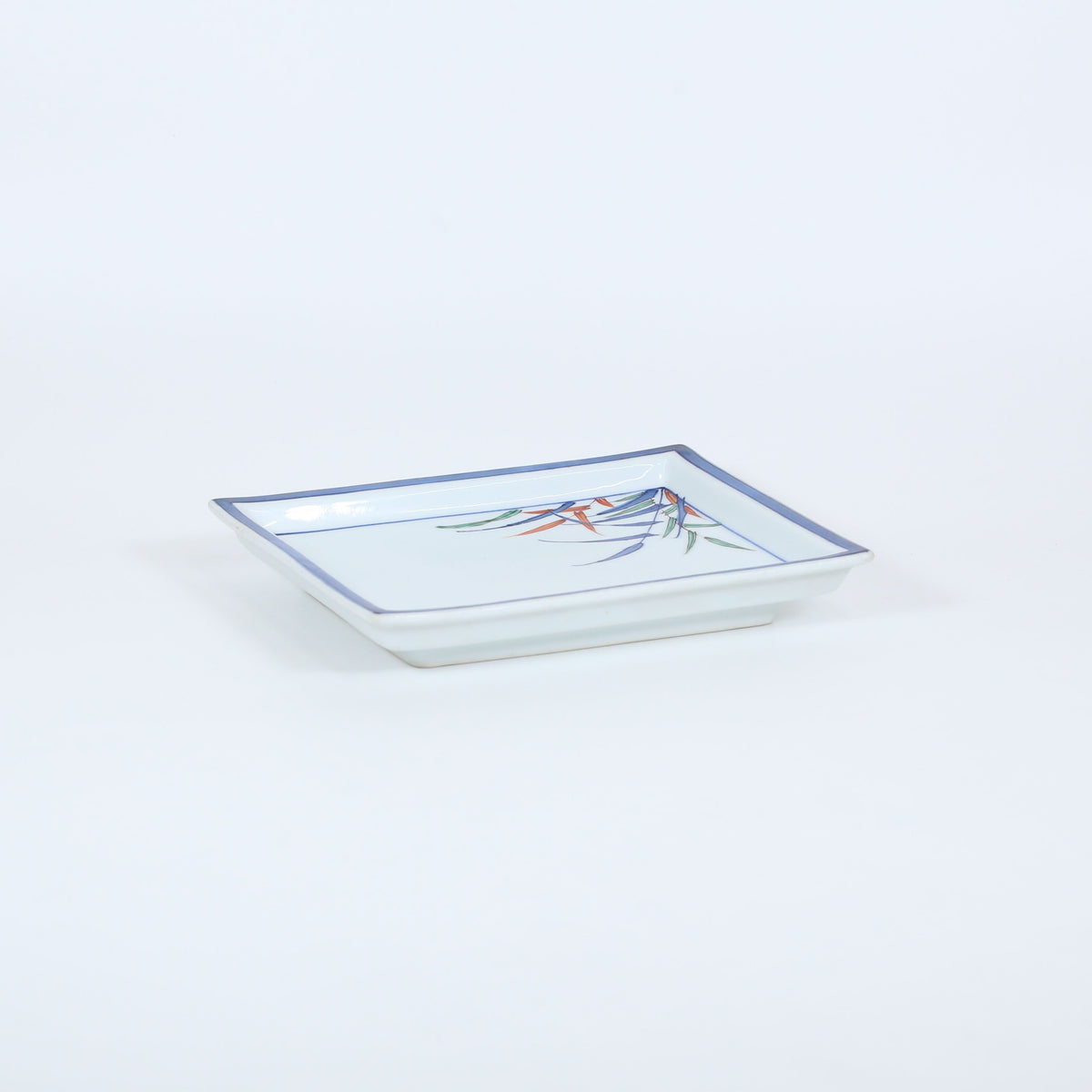 角多用皿芦絵 ホワイト 22cm