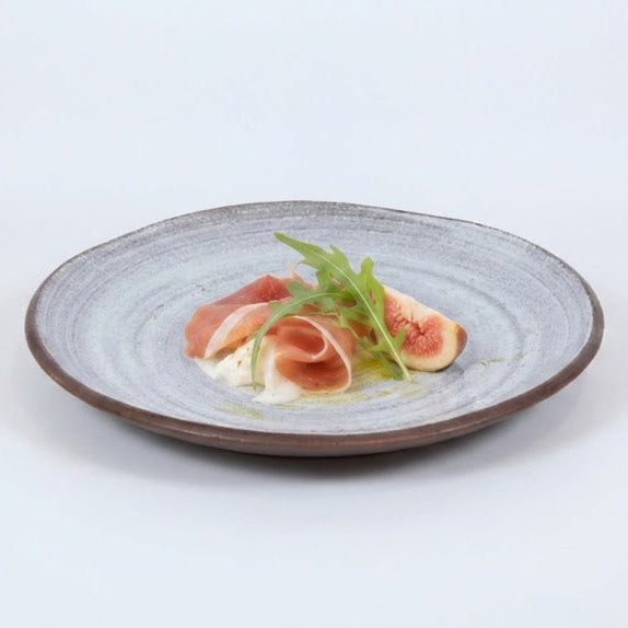 多用皿赤茶銀 シルバー 24cm