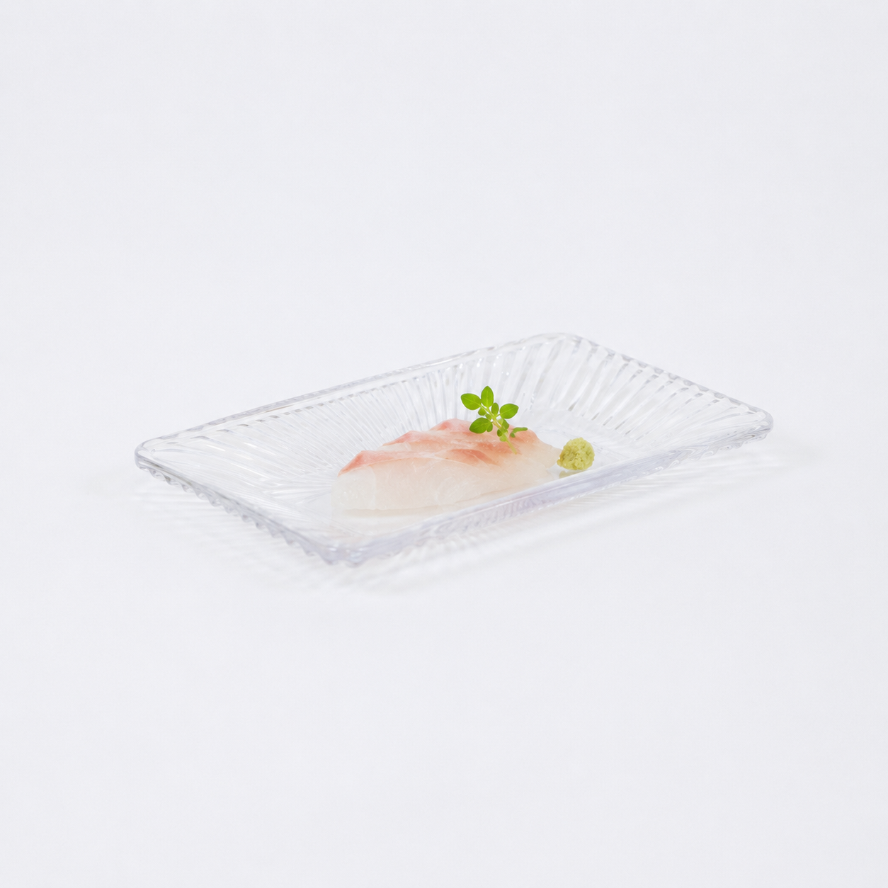 ガラス長皿角トレー 28cm
