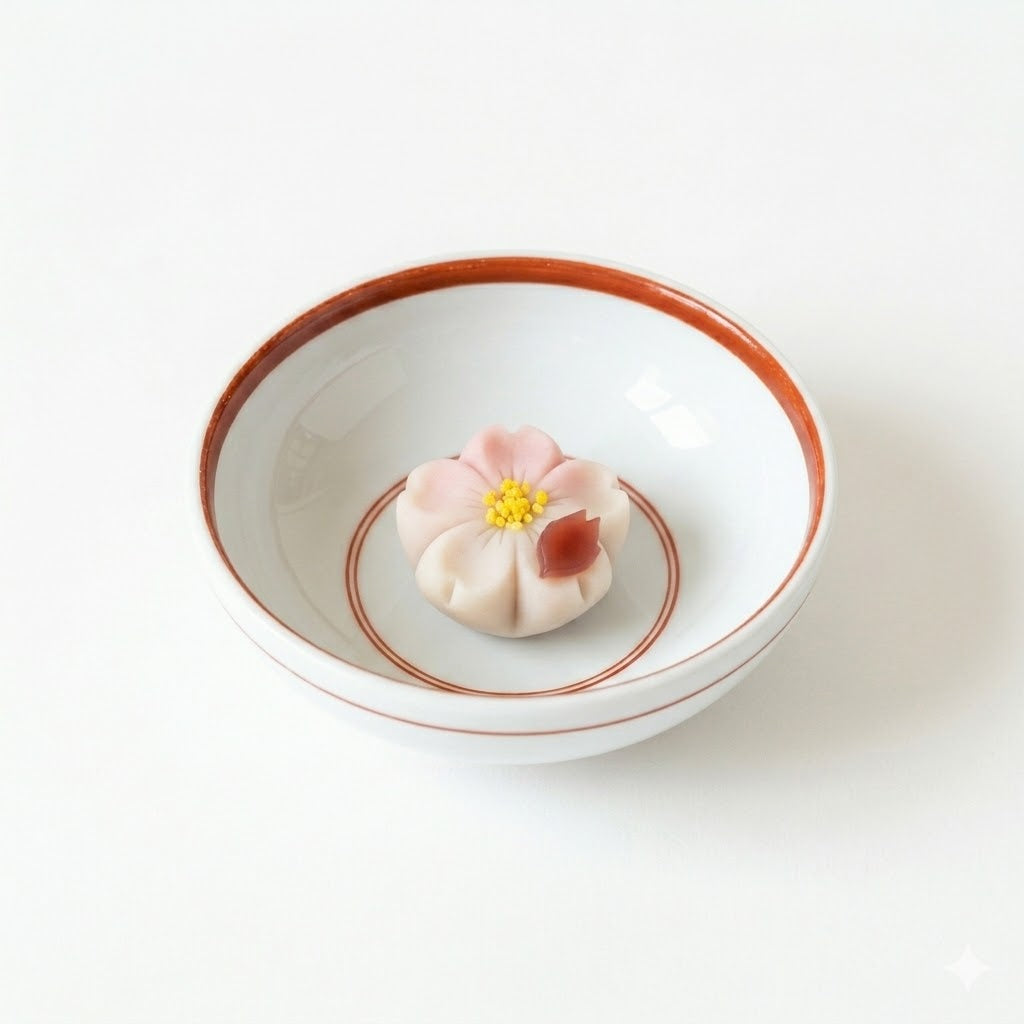 呑水染錦赤巻唐草 レッド 9cm