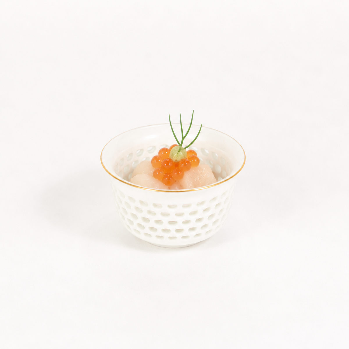 珍味金巻ほたる篭目 ホワイト 7cm