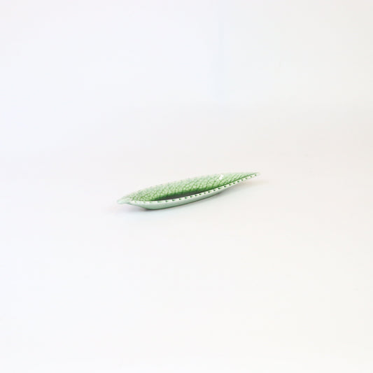 小付笹葉型 薄モスグリーン 21cm