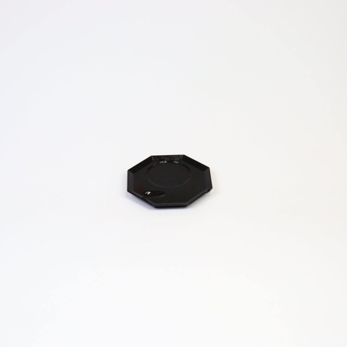 八角型スプーン置蒸台 ブラック 12cm