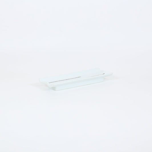 付出皿二本線プラチナ ホワイト 21cm