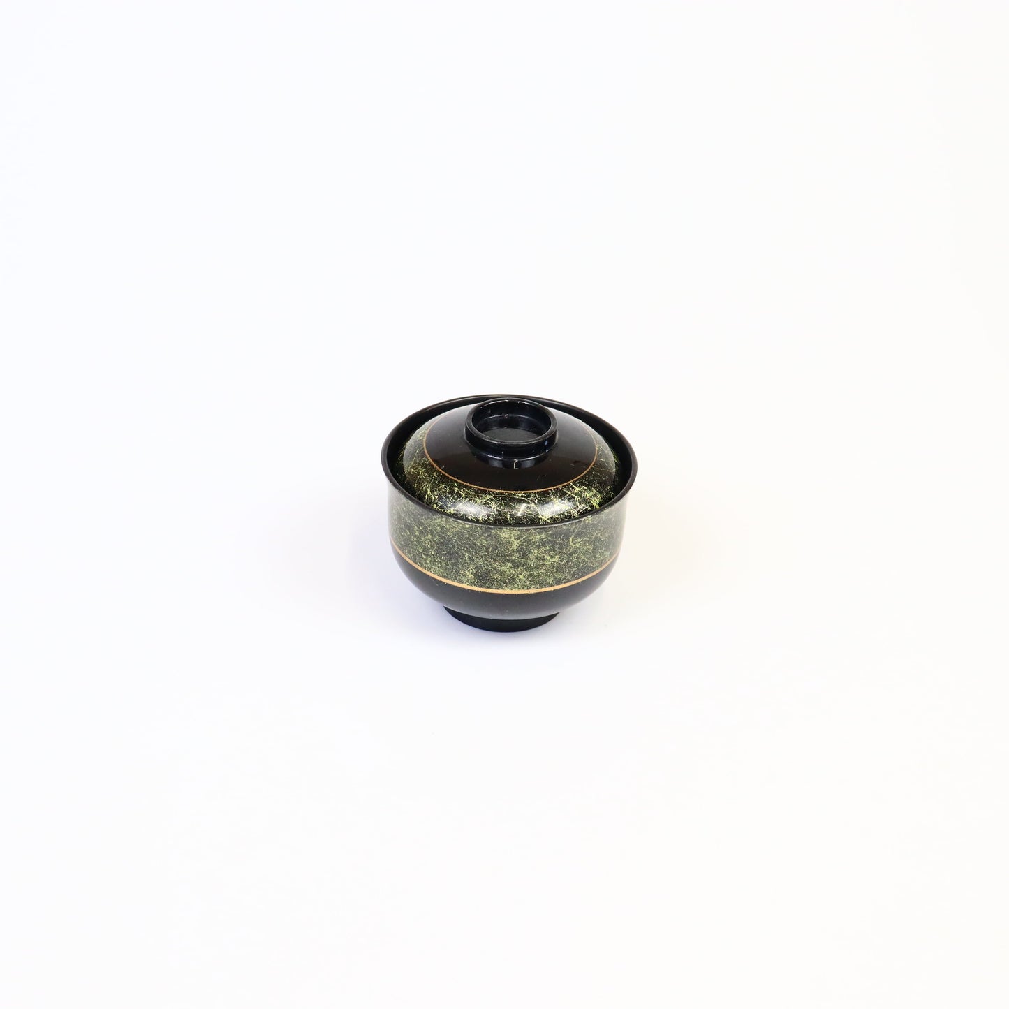 吸物椀銀河椀ゴールド乱糸 ブラック 10cm
