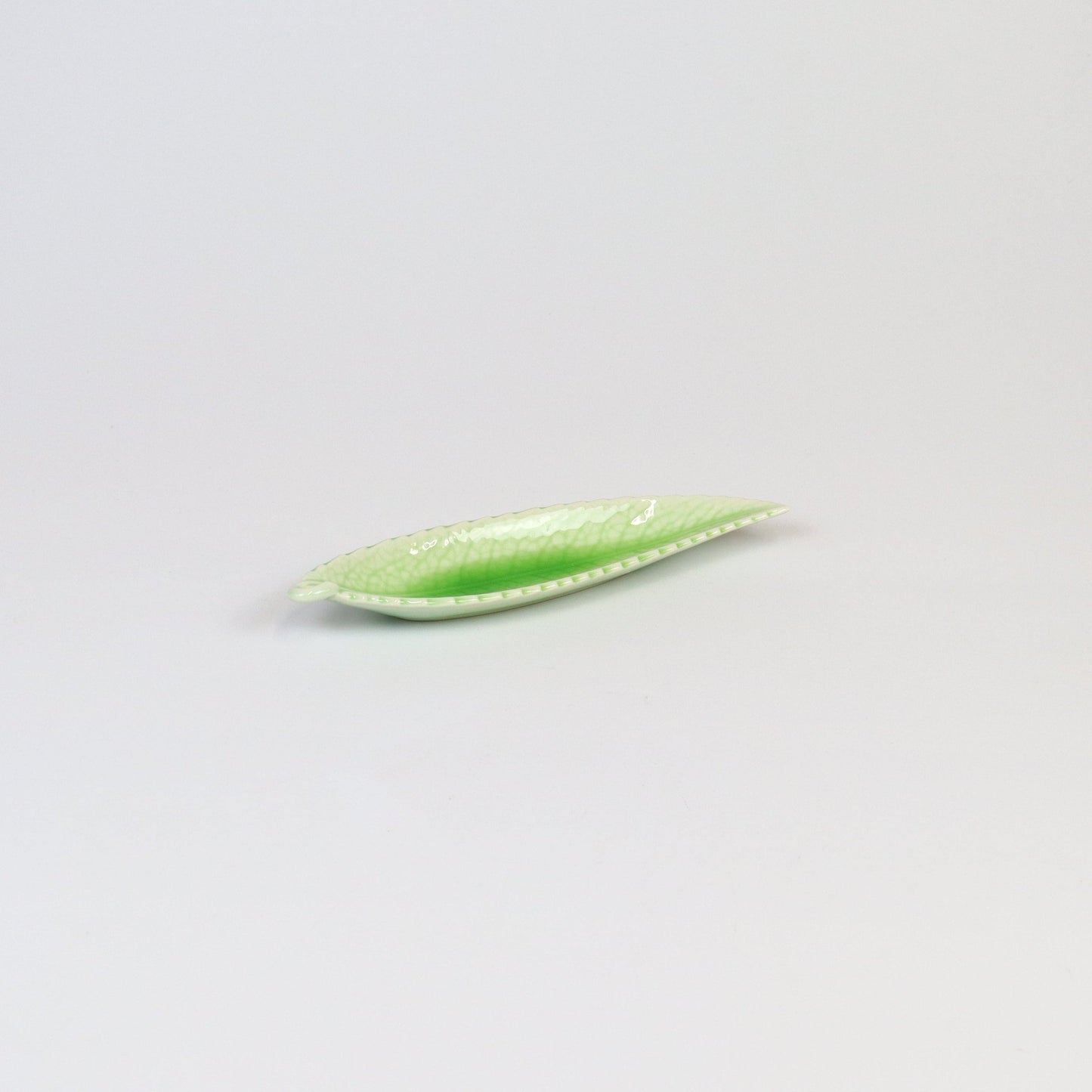 小付笹葉型 若緑 グリーン 21cm