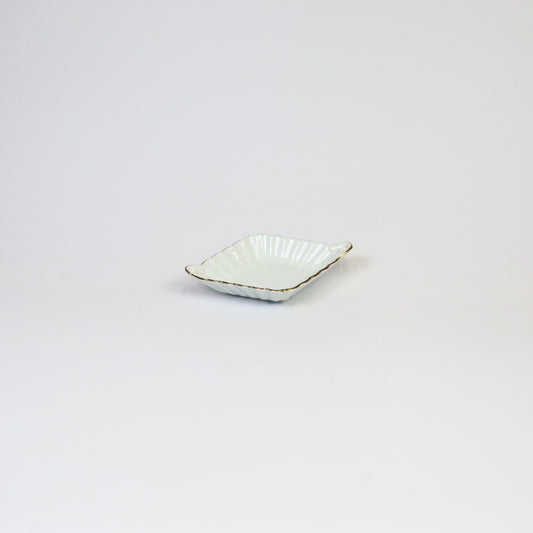 白角波皿 ホワイト18cm