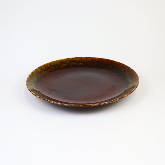 尺2盛皿飴釉 ブラウン 36cm