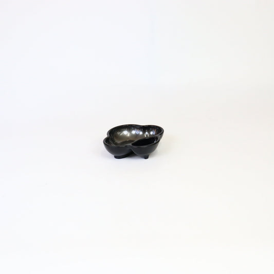 タレ付き三階松鉢黒銀カスミ ブラック 13cm