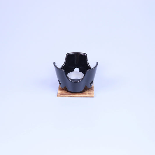 陶器コンロ ブラック 13cm