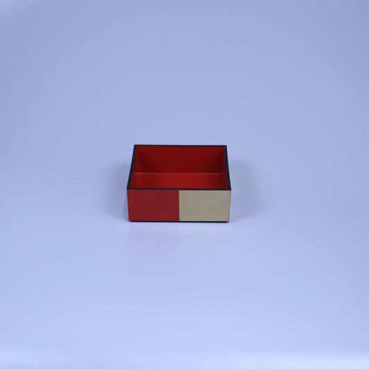 4.5寸角重朱金市松 レッド 14cm