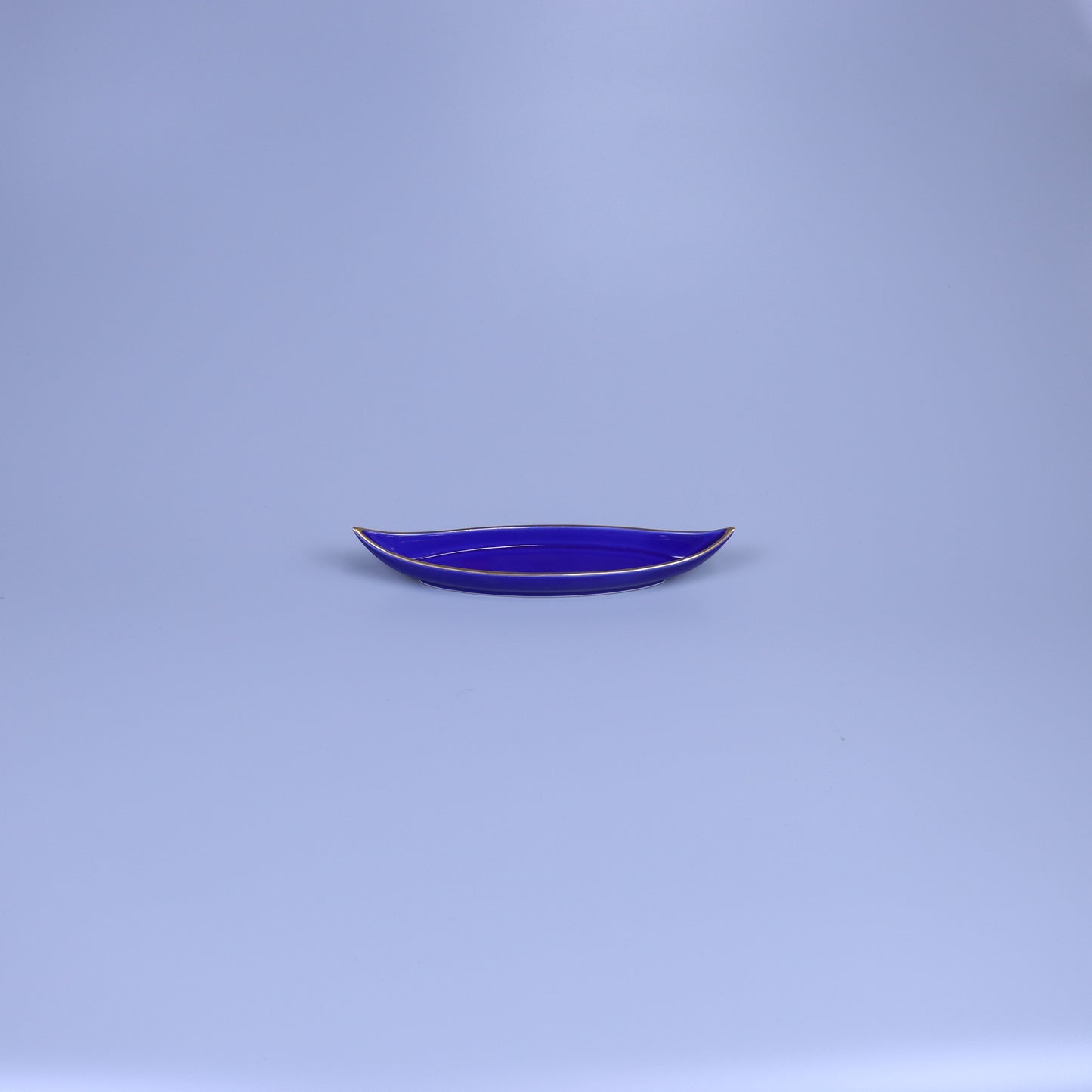 舟型珍味瑠璃 ブルー 5cm