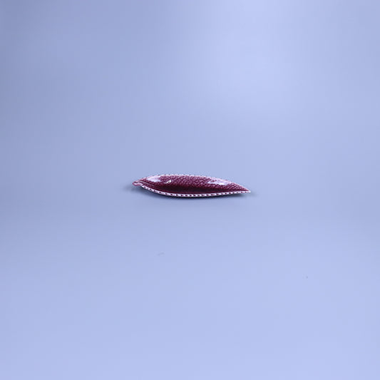 小付笹葉型 ワインレッド 21cm