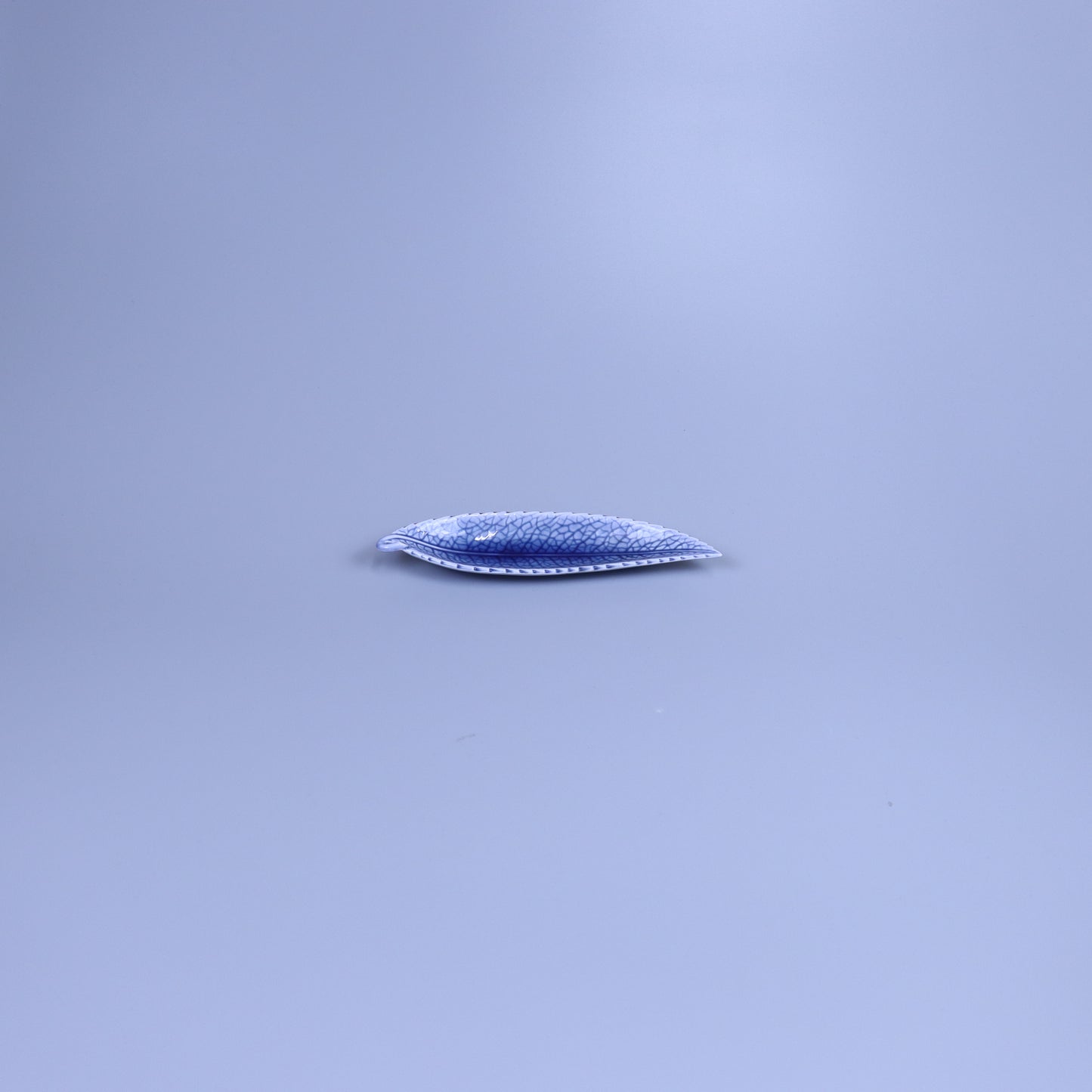 小付笹葉型 ダークブルー 21cm