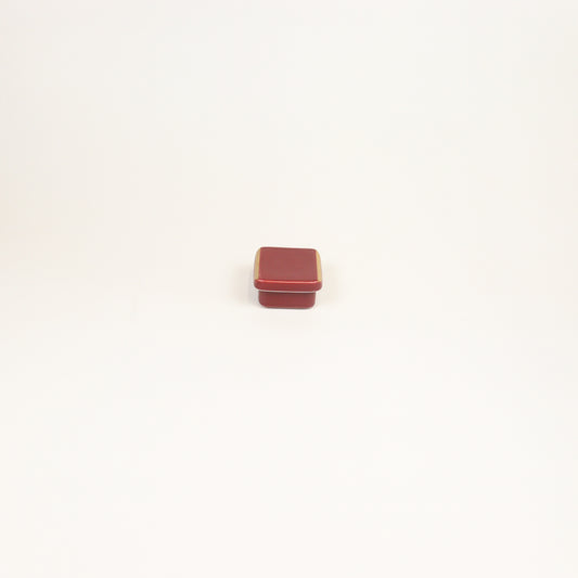 蓋付珍味マロン釉 レッド 8cm