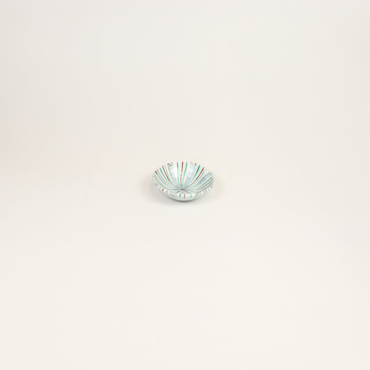 取皿呉須絵赤緑線 11cm