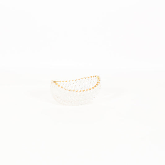 ガラス小付羽反透明 10cm